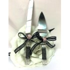Wedding Cake Knife & Server Set Pink Flower